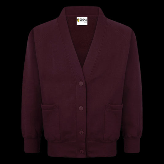 Product image for Maroon School Sweatshirt Cardigan