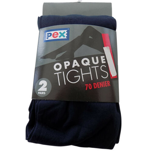 Product image for Navy Opaque School Tights - 2-Pack