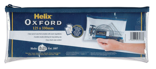 Product image for Oxford 13″ X 5″ Clear Pencil Case