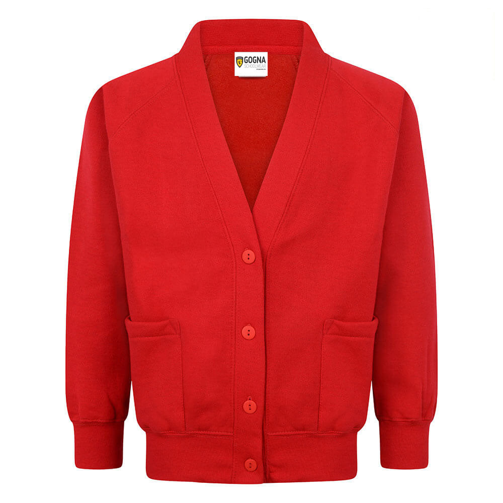 Product image for Red School Sweatshirt Cardigan