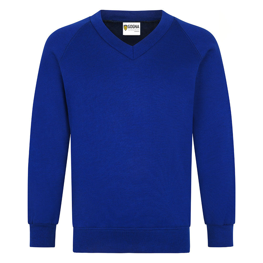 Product image for Royal V-Neck School Sweatshirt