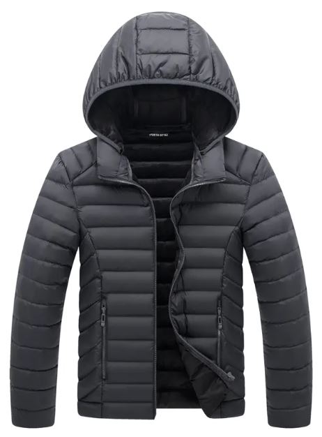 Product image for Senior Relaxed Fit Padded School Coat - Charcoal