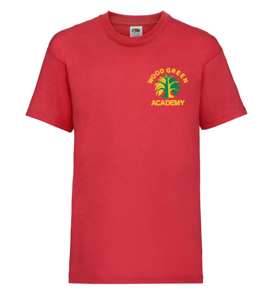 Product image for Wood Green Academy Cotton  T-Shirt red