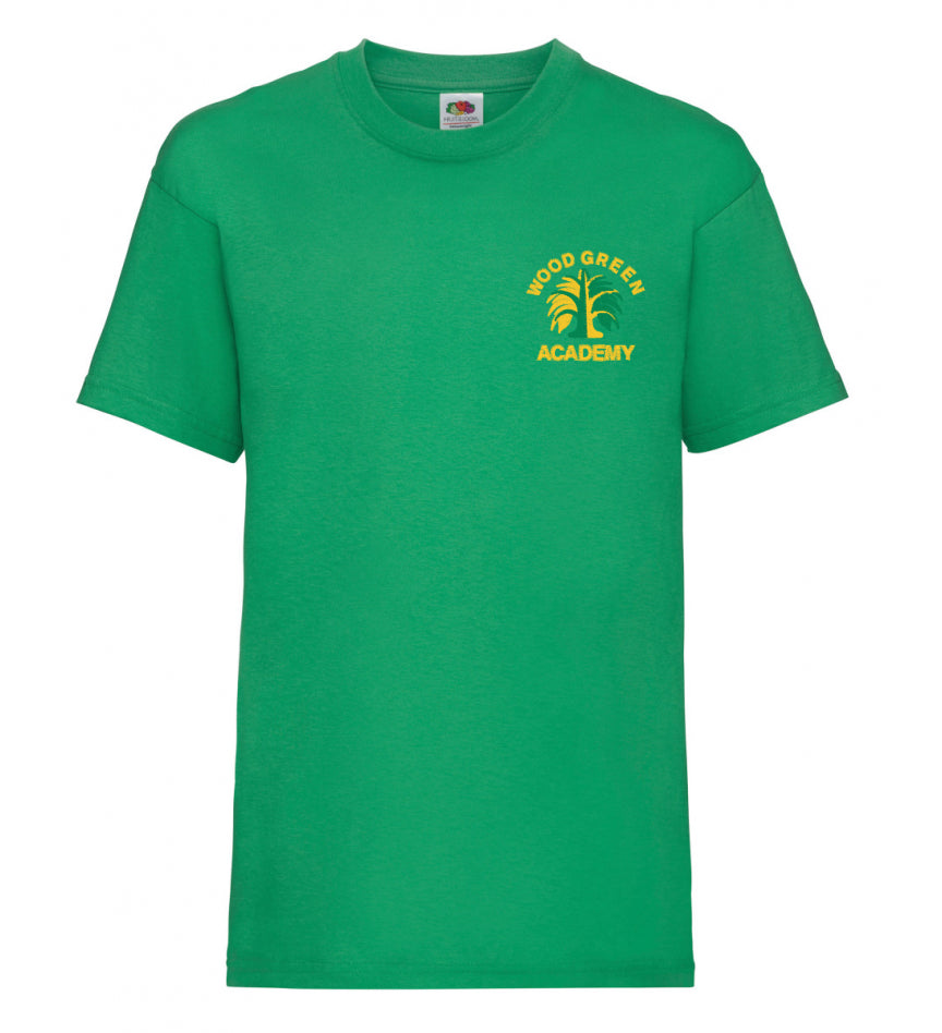 Product image for Wood Green Academy Cotton T-Shirt green