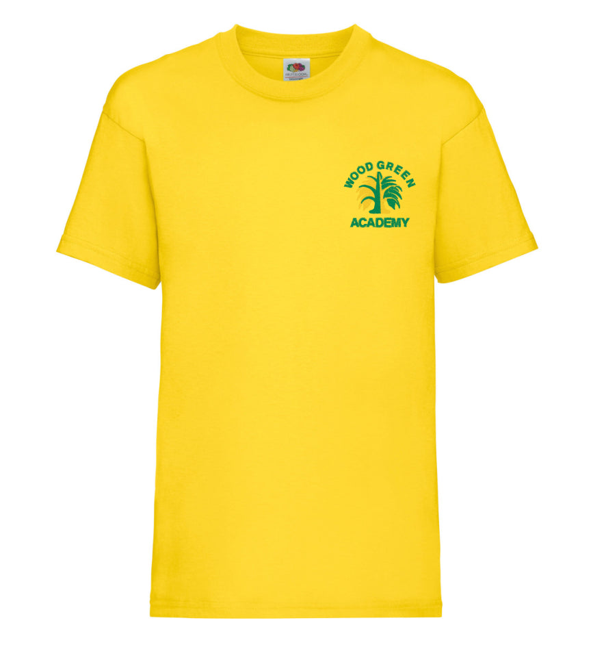 Product image for Wood Green Academy Cotton T-Shirt yellow
