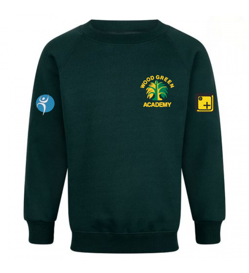 Product image for Wood Green Academy Lower Sweatshirt - Bottle Green
