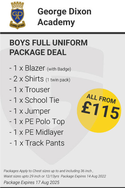 George Dixon Academy Boys Full Uniform Package Deal