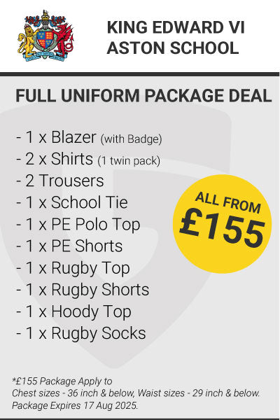 King Edward VI Aston Boys Uniform Package Deal