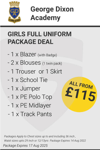 George Dixon Academy Girls Full Uniform Package Deal