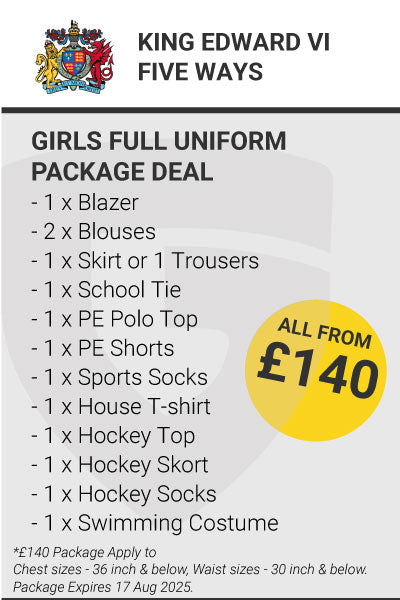 King Edward VI Five Ways Girls Full Uniform  Package Deal