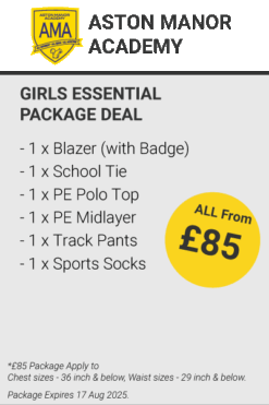 Aston Manor Academy Girl's Essential Package Deal