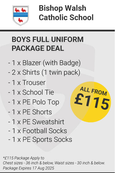 Bishop Walsh Catholic School Boys Full Uniform Package Deal