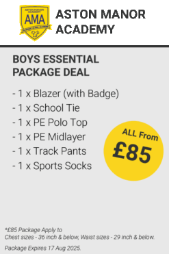 Aston Manor Academy Boy's Essential Package Deal