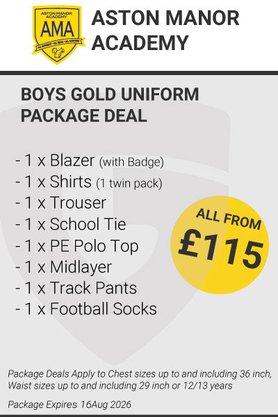 Aston Manor Academy Boys Gold Uniform Package Deal