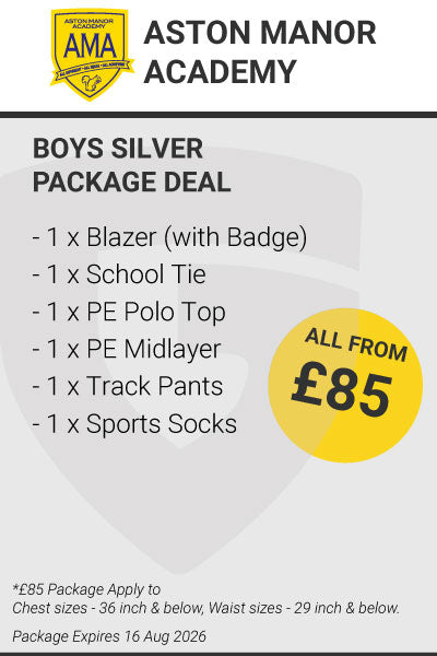 Aston Manor Academy Boys Silver Uniform Package Deal
