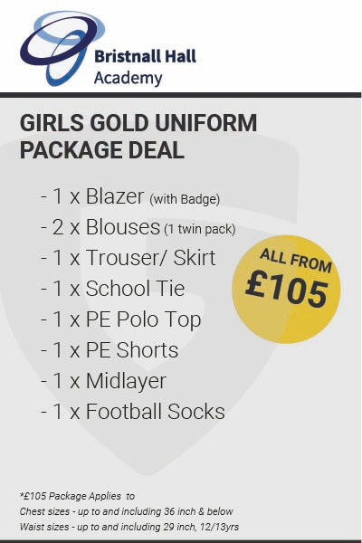 Bristnall Hall Academy Girls Gold Uniform Package Deal