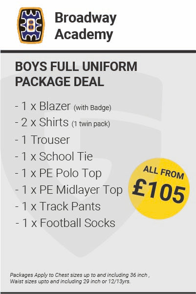 Broadway Academy Boys Full Uniform Package