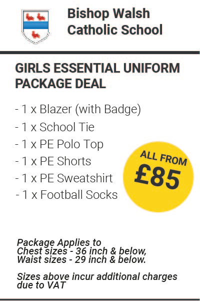 Bishop Walsh Catholic School Girls Essentials Package Deal