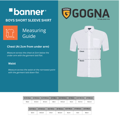 Boys’ Blue Short Sleeve School Shirt