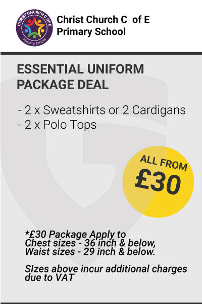 Christ Church C of E Primary School Essential Uniform Package Deal