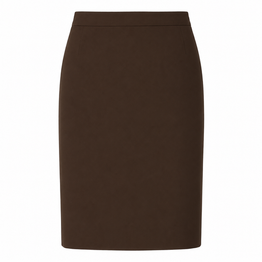Junior Straight Brown School Skirt