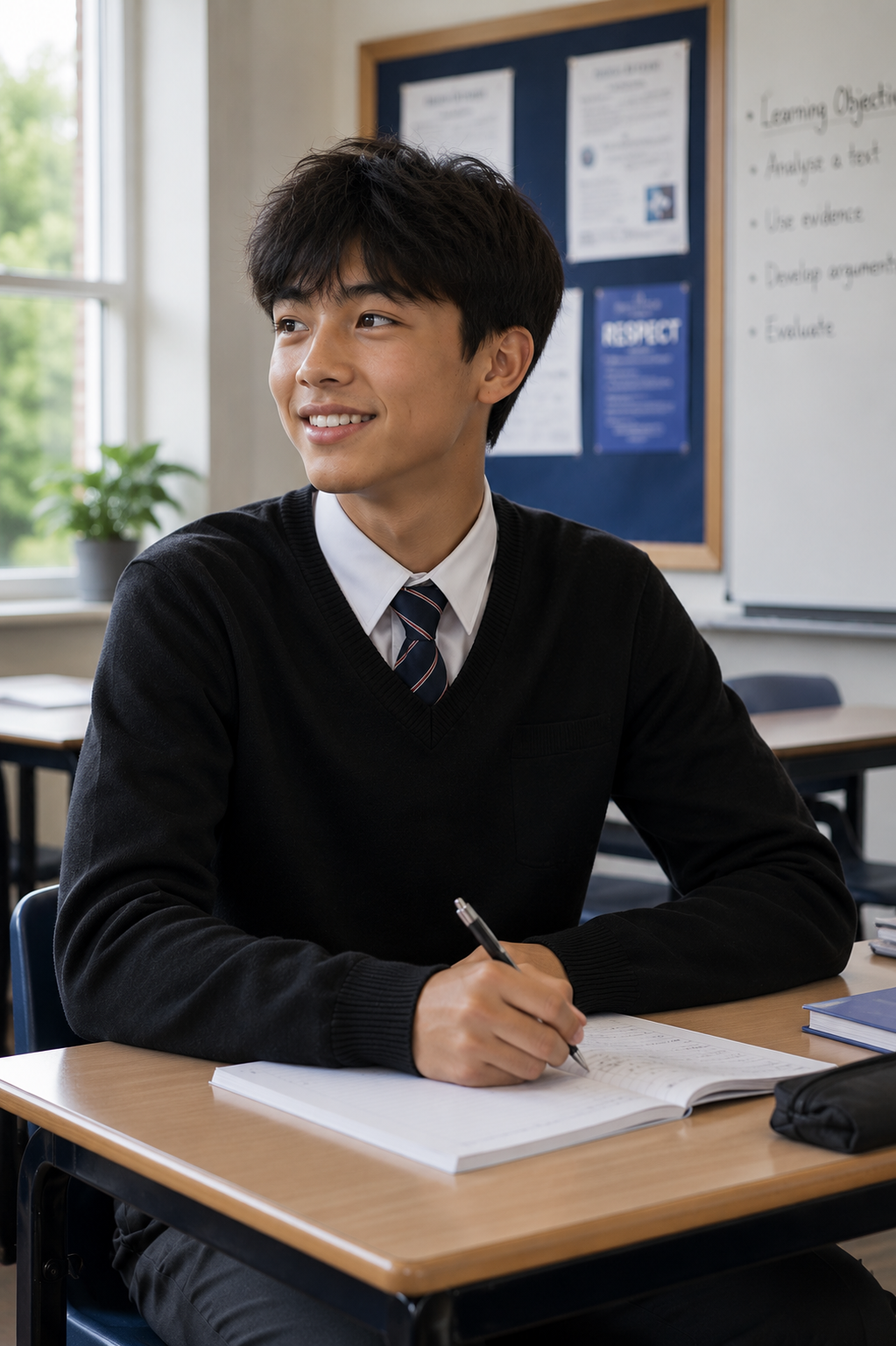 V Neck School Jumper
