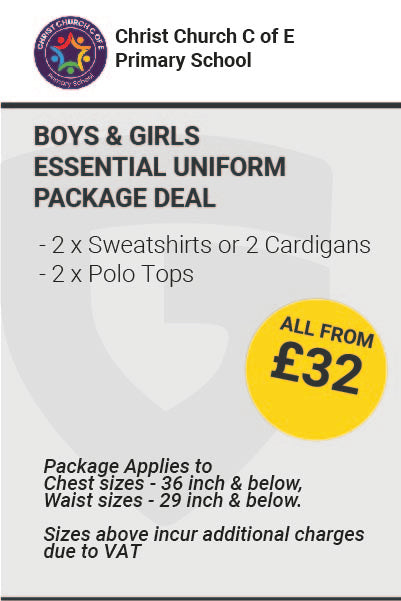 Christ Church C of E Primary School Essential Uniform Package Deal