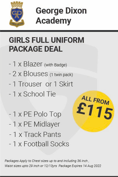 George Dixon Academy Girls Full Uniform Package Deal