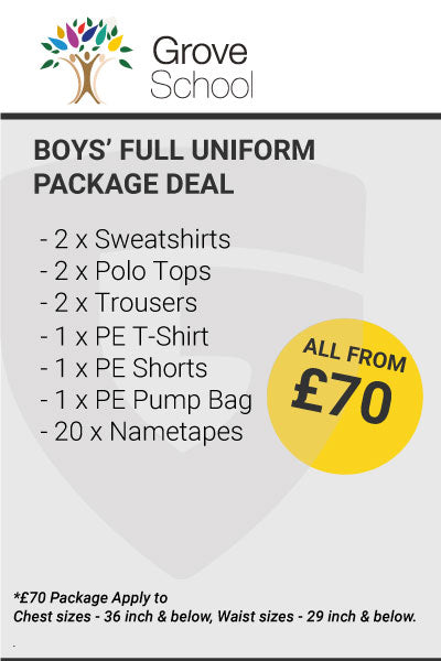 Grove School Boys Uniform Package Deal