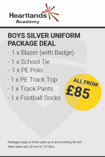 Heartlands Academy Boys Silver Uniform Package Deal