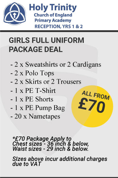 Holy Trinity C of E Primary School Girls Full Package RECEPTION YRS 1&2