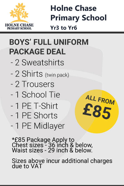 Holne Chase Boy's Full Uniform Package Y3-Y6
