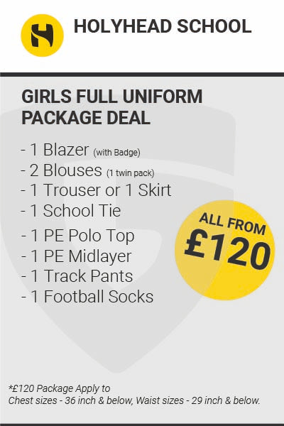 Holyhead School Girls Full Uniform Package Deal