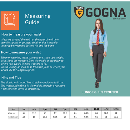 Junior Girls School Trousers - Grey