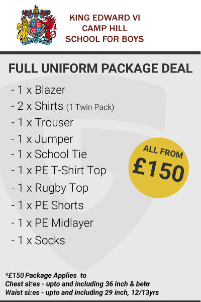 King Edward VI Camp Hill Boys School Full Uniform Package Deal