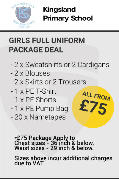 Kingsland Girls Full Uniform Package