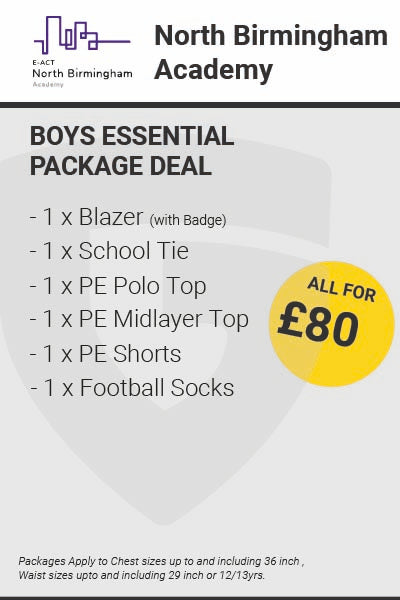 North Birmingham Boys Essential Uniform Package