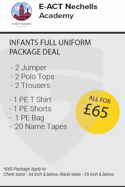 Nechells Academy Boys New Uniform Package Deal Reception, Yrs 1,2,3,4