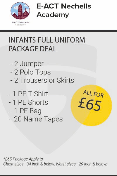 Nechells Academy Girls New Uniform Package Deal Reception, Yrs 1,2,3,4