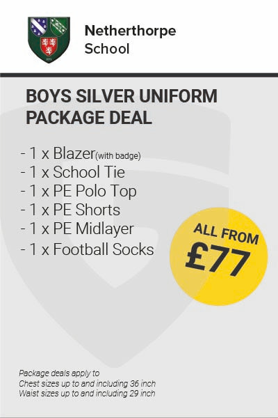 Netherthorpe School Boys Silver Uniform Package Deal