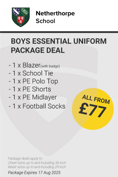 Netherthorpe Boys Essential Uniform Package Deal