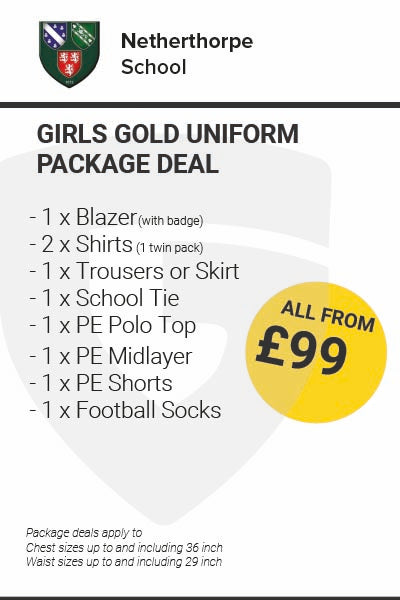Netherthorpe School Girls Gold Uniform Package Deal