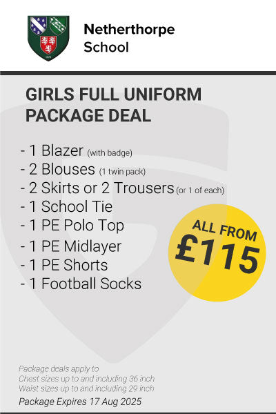 Netherthorpe Girls Full Uniform Package Deal