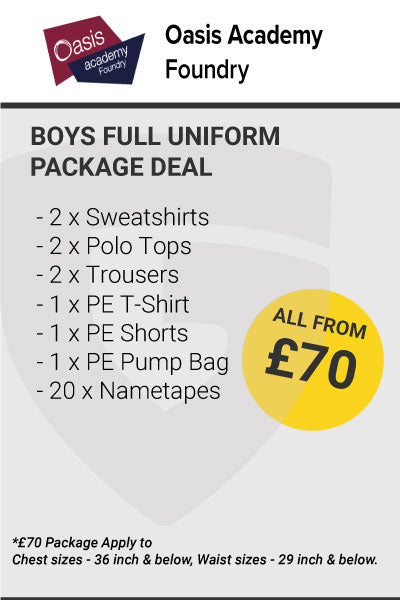 Oasis Academy Foundry Boys Uniform Package Deal