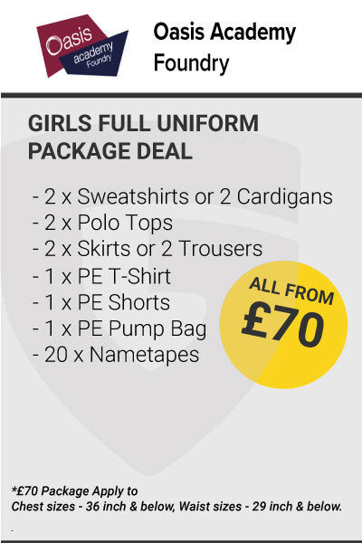 Oasis Academy Foundry Girls Uniform Package Deal