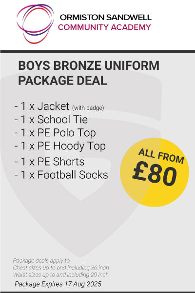 Ormiston Sandwell Community Boys Bronze Package Deal