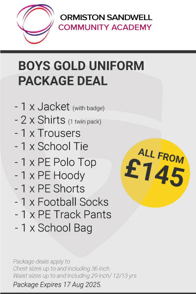 Ormiston Sandwell Community Boys Gold Package Deal