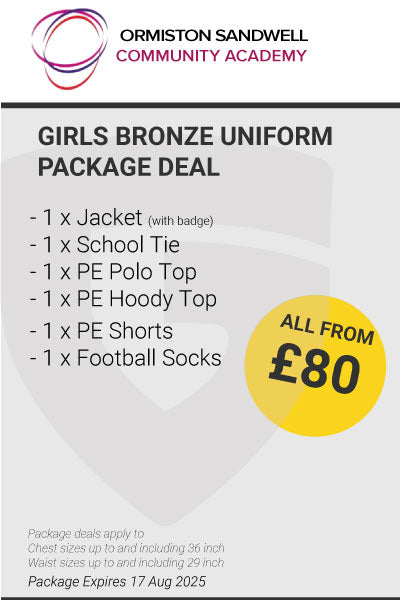 Ormiston Sandwell Community Girls Bronze Package Deal