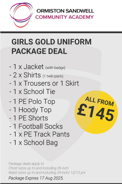 Ormiston Sandwell Community Girls Gold Package Deal