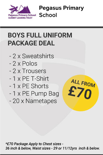 Pegasus Primary School Boys Uniform Package Deal